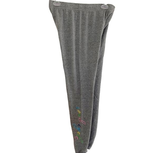 Monrow + Soulcycle Collab Grey Embroidered Joggers X Small - Picture 4 of 6